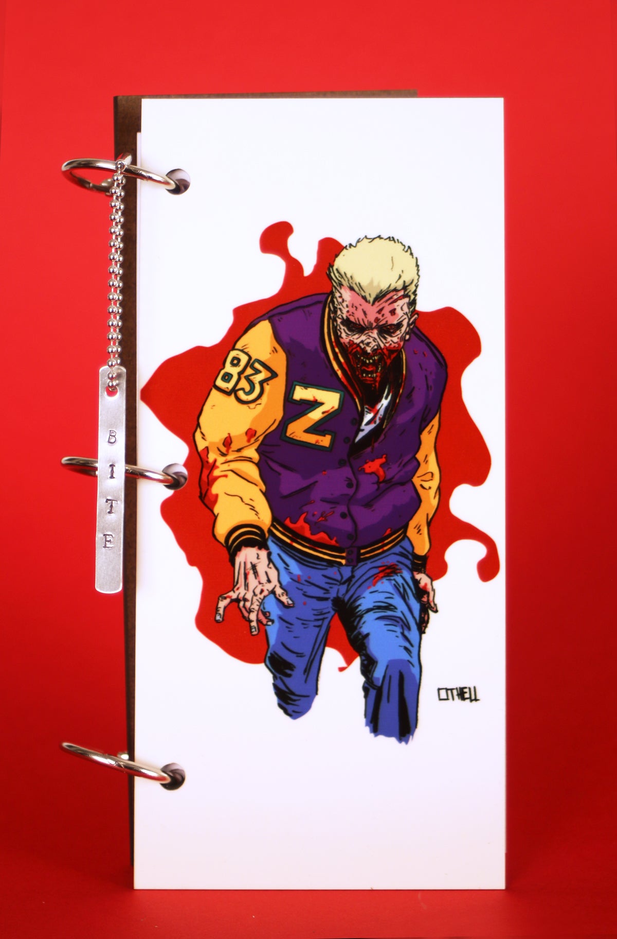 Zombie Jock White Journal Splat